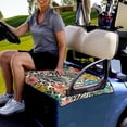 thumbnail image 2 of Garronmavis Leopard Print Tropical Flowers Golf Cart Seat Blanket/Cover Universal Fit Golf Cart Accessories for More 2-Person Seats, Washable, 2 of 5