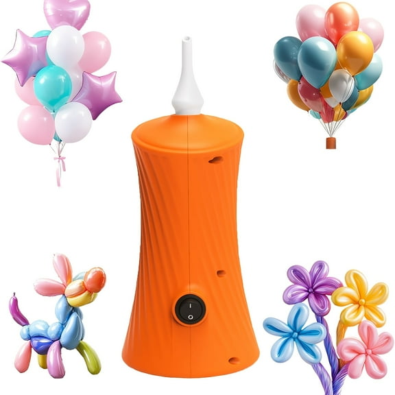 Electric Balloon Pump For Long Balloons In Orange Colors