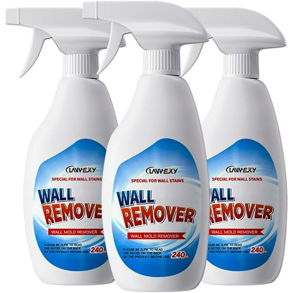 Highly Effective Removal Spray,Wall Cleaner Spray,Multi-Surface Cleaning Solution,Dirt, Dust And Stain Remover,for Wood,Tile,Fabric,Bathrooms,Kitchens (3 bottles【Recommended for severe mold】)