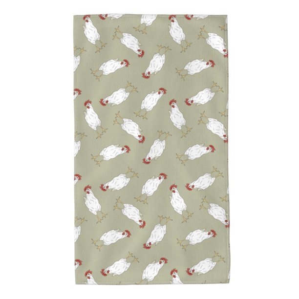 Balery Funny Chicken Toalla de Microfibra Premium con Estampado – 27.5x16 pulgadas, Alta Absorción, Suave y Aterciopelada, Secado Rápido