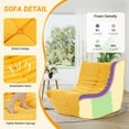 thumbnail image 3 of Bean Bag Chair, Neche Floor Sofa Couch Chair for Teen Adults, Soft Cozy Tatami, Fireside Reading Chair for Living Room Bedroom - Yellow, 3 of 9