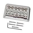 thumbnail image 1 of 1 Juego de pieza trasera de puente de sillín de hierro para piezas de guitarra eléctrica 76,5x44,5mm Plata Yuyangstore Puente de silla de montar de 6 cuerdas, 1 of 7