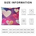 thumbnail image 5 of Pratyus Square Hearts Bubbles Love Home Furnishing Pillow Covers Aesthetic Decorative Short Plush Double-Sided Printing Invisible Zipper 20x20in, 5 of 5