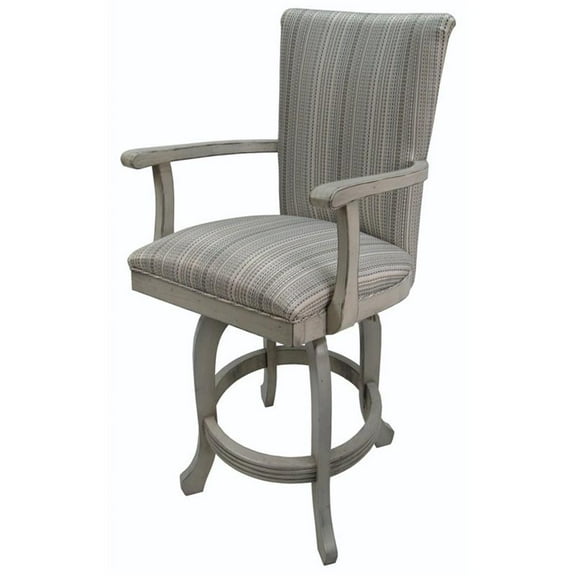 Tobias Designs 30" Swivel Solid Wood Bar Stool with Melina Base in Natural Fun