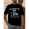 thumbnail image 6 of Summer Casual Comfy Graphic Print Daddy & Son Short Sleeve Crew Neck Tees - Men's T-shirt For Outdoor Male, 6 of 10