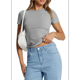 thumbnail image 3 of Camiseta de Corta Y2k Gris L, 3 of 8