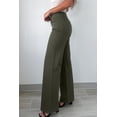 thumbnail image 2 of Women's Mist Green 2-Button High Waist Flared Jeans – Casual Style for Everyday Wear, 16, 2 of 5