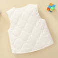 thumbnail image 4 of Gubotare Girls Fleece Vest Toddler Baby Boy Girl Fleece Vest Fuzzy Sleeveless Waistcoat Winter Plush Jacket Vest with Pockets 12 18 Months (White,12-18 Months), 4 of 7