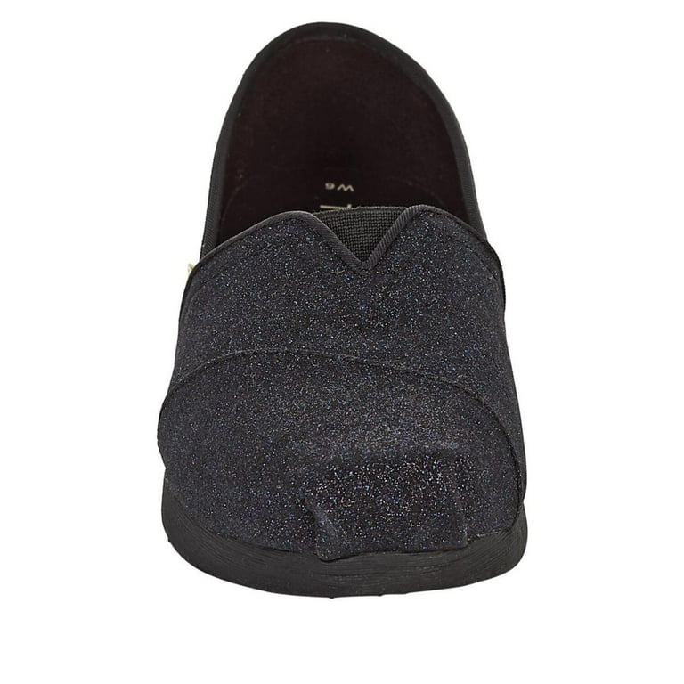 Toms Women's Shoes - Alpargata Glitter - Black Cosmic - Surf and Dirt