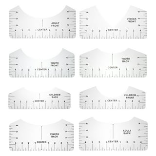 T-Shirt Alignment Ruler, 10''*5'' Graphics Tshirt Ruler Guide for Vinyl,  Acrylic Tshirt Ruler for Heat Press, T Shirt Placement Ruler with 1 Pcs  Soft