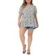 thumbnail image 2 of Blusa de Talla Grande para Mujer Agnes Orinda con Lunares, Cuello Redondo, Manga Corta, Tops Peplum 2X Blanca, 2 of 6