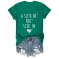 thumbnail image 2 of Tittly T Shirts for Women Graphic Tees Womens Fashion Workout T Shirts Athletic Plus Size Tops Summer Trendy Clothes Short Sleeve Spring Tee Tshirts Shirts Spring Tops for Women Green 3XL, 2 of 5