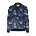 thumbnail image 5 of WXLWZYWL Women's Spring Fall Zip Up Jacket Fashion Random Print Casual Lightweight Coat without Hood, 5 of 6