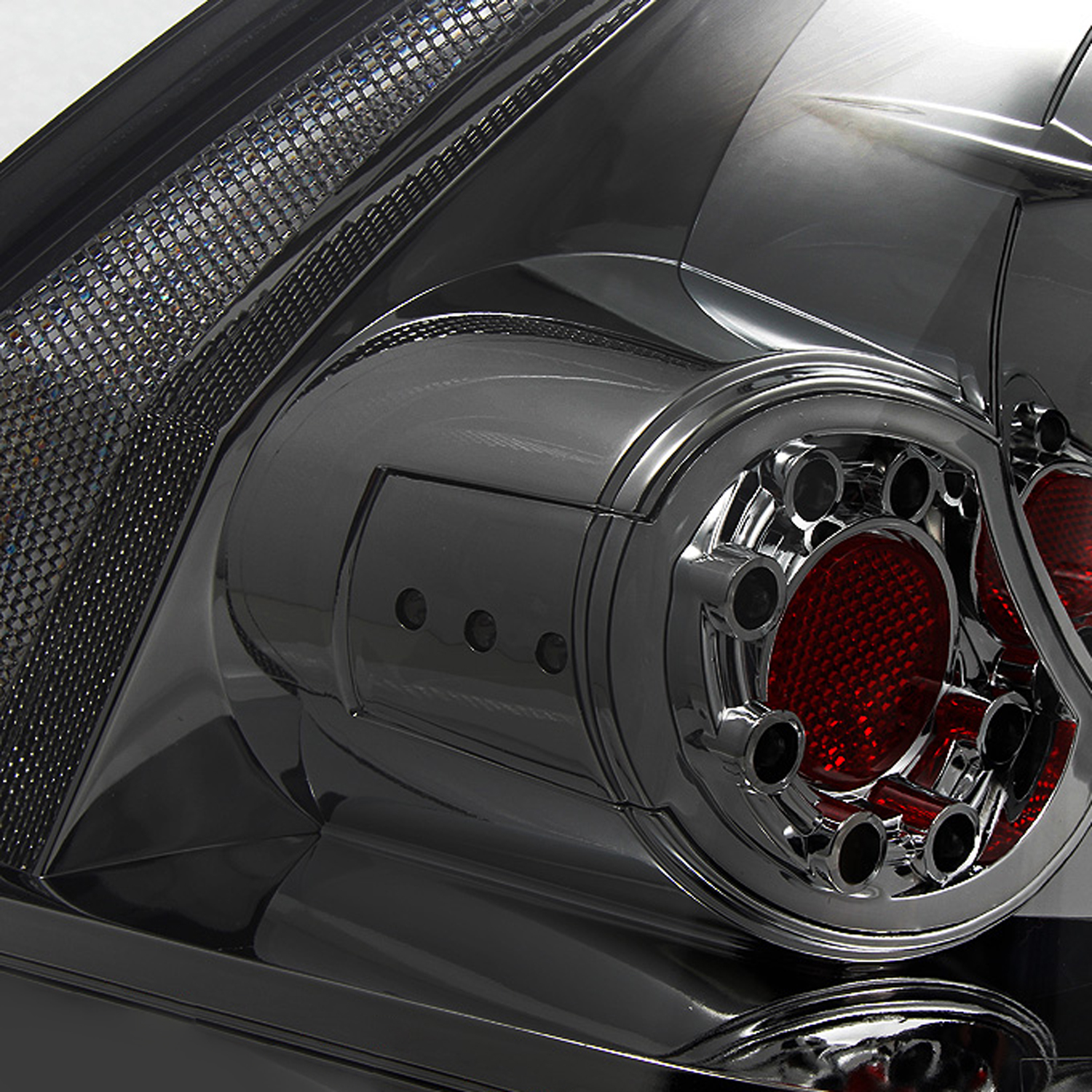 AKKON - For 2006-2013 Chevy Impala Sedan Smoke Smoked LED Rear Tail Lights Brake Lamps Replacement Left + Right Pair Set