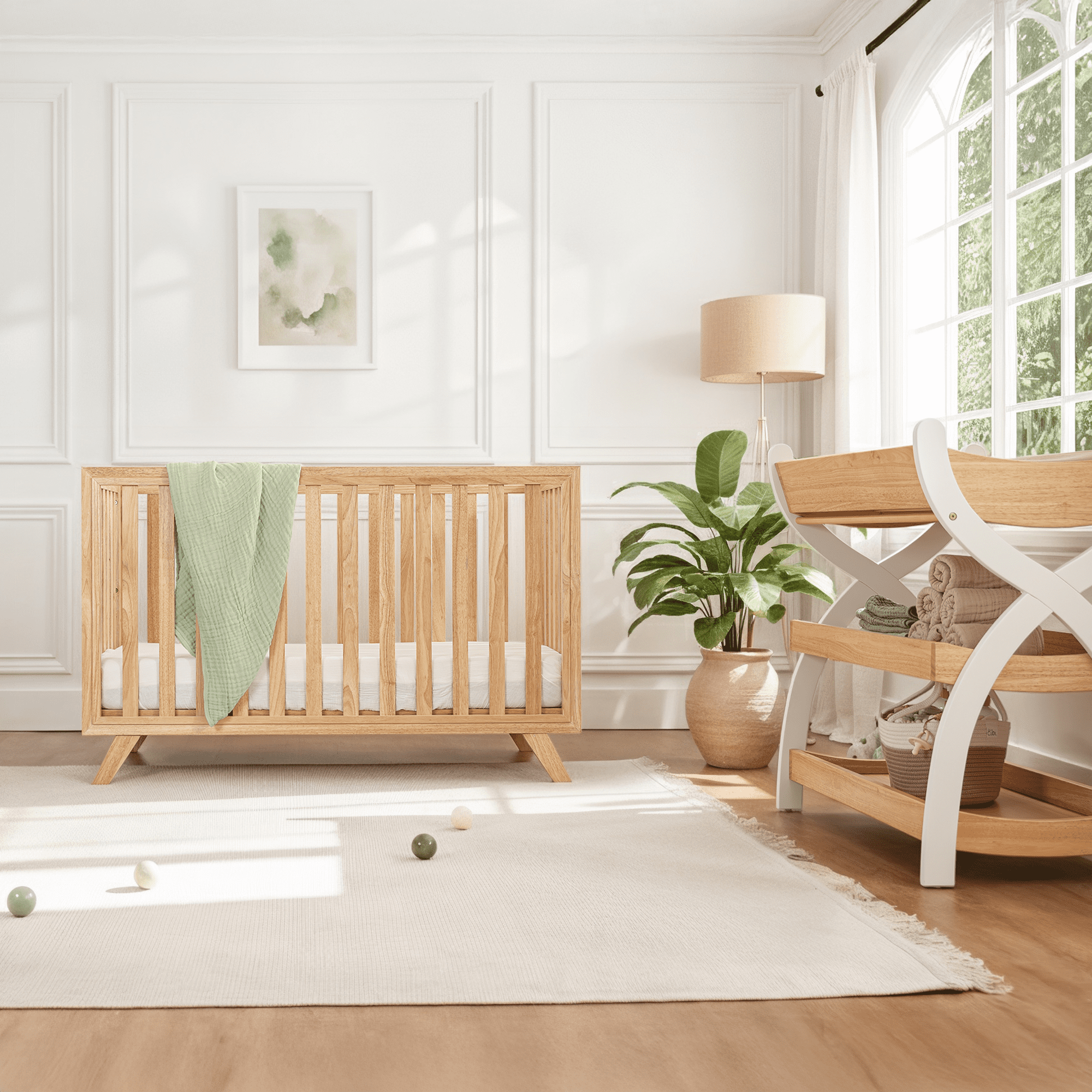 Comfy Cubs Crib Conversion Kit for Toddlers – Toddler Bed Guard Rail for Ages 15 Months+, Wood