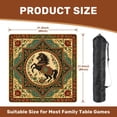 thumbnail image 2 of Mahjong Mat 31.5" x 31.5" Ornate Decorative Horse Mandala Floral Patterns Geometric Design Non-Slip Noise Reduction American Mahjong Tiles Table Cover for Dominoes Poker Card Board Games Gift, 2 of 8