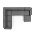 thumbnail image 4 of Modway Restore 7-Piece Modern Fabric Upholstered Sectional Sofa in Charcoal, 4 of 14