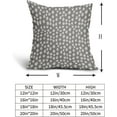thumbnail image 5 of Polka Dot Pillow Covers 18x18 Set of 2 Black Cream Throw Pillows Boho Design Brush Strokes Decorative Outdoor Pillowcase Square Cushion Cover Linen Pillow Case for Home Sofa Couch Bed, 5 of 6