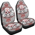thumbnail image 3 of XYZCANDO Skull Rose Car Seat Covers Interior Decor Washable Auto Seat Covers Vehicles Seats Vehicle Interior, Anti-Slip Decorative SUV Van, 3 of 10