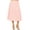 Light Pink, variant on Women's Plus Size A-Line High Waist Elastic Band Pleated Solid Midi Skirt Made in USA