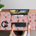 thumbnail image 4 of Long Mouse Pads for Desk,Pink Cow Milk Strawberry Pattern Desk Mats on Top Of Desks, Desk Mouse Pad Extra Large with 3mm Non-Slip Base and Stitched Edge for Gaming,Office,Work,Home 47.3"x23.6", 4 of 6