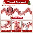 thumbnail image 2 of 3PACK 10Feet Christmas Bell Tinsel Garland,Sliver and red Metallic Tinsel Twist Garland Glittering Decoration for Christmas Tree Decor Wedding Summer Luau Birthday Party Indoor Hanging Home, 2 of 7