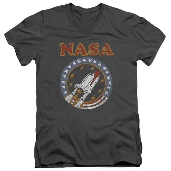 Nasa - Retro Shuttle - Slim Fit V Neck Shirt - Small