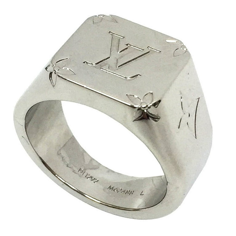 Louis Vuitton LOUIS VUITTON signet ring M62488 men's silver color