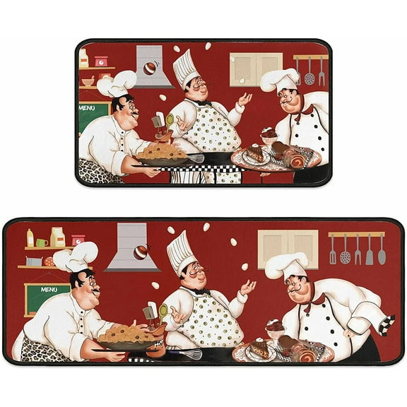 Wine Themed Kitchen Rug and Mats Non Skid Washable, Durable and Easy to Clean, Enhance Your Kitchen Decor 17"x47" 17"x30" (color-61, 17"x47" 17"x30")