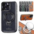 thumbnail image 1 of Funda de cuero de lujo con soporte invisible para iPhone 15/14/13 Pro Max - 9192339840936 iPhone 14 AZUL, 1 of 5