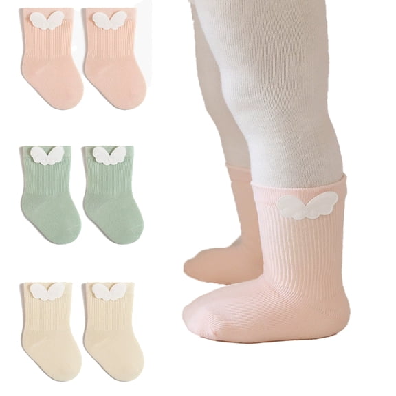 LYMAYTER 0-5Y ‌Child Baby Thin Ankle Socks Solid for Toddler Girls Boys Breathable Soft Cotton‌ 1 Pair