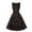 DT-Black, variant on DailyTrove Women's Floral Print Swing Dress-Sleeveless-Fit & Flare- -for Garden Party/Summer Outing-Romantic Floral