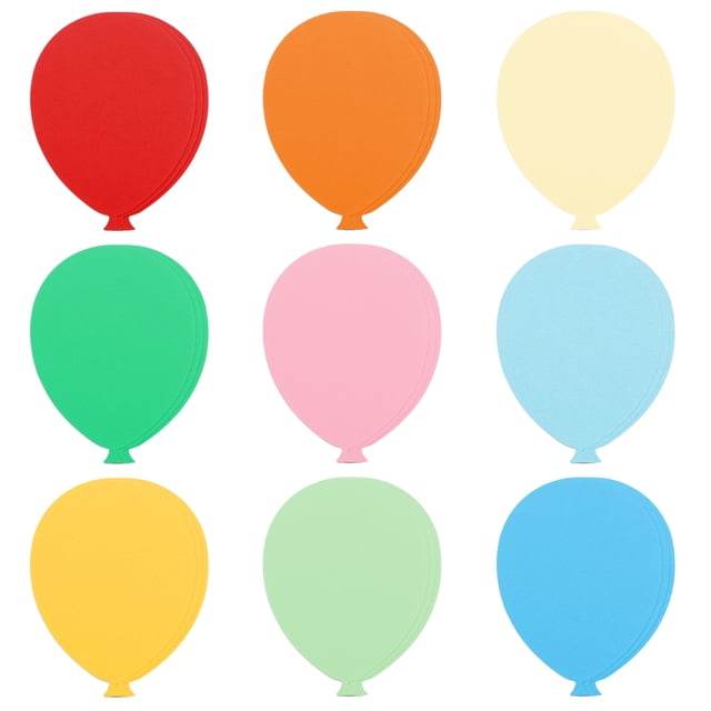 27 Pack de Recortes de Globos de Papel Decorativos Multi-Color 6x4.5 Pulgadas para Maestros