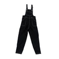 thumbnail image 3 of Pantalones de figura de mujer a escala 1:6, overoles de mezclilla, accesorios de cosplay, decoración de muñecas, pantalones en miniatura para figuras negro, 3 of 10