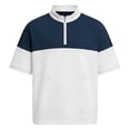 thumbnail image 5 of Abomasnow Quarter Zipper Shirts for Men Summer Short Sleeve Mock Neck Golf Shirts Lightweight Color Blocking Moisture Wicking Workout Shirts, 5 of 9