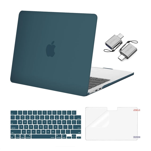 Funda MOSISO compatible con MacBook Air de 13,6 pulgadas, color verde azulado