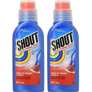 Shout Advanced Ultra Concentrated Stain Removing Gel, 8.7 Oz Pack of 2, Red Scrubber Brush