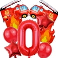 thumbnail image 1 of Ensemble de 9 Ballons de Feu Camion de Pompiers 32 Pouces Chiffres Rouges 0-9 Ballons d'Anniversaire Pompier Décorations de Fête Fournitures de Fête de Festival, 1 of 5