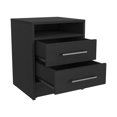 thumbnail image 3 of Black Nightstand , Two - 19.9''h X 15.7''w 14.7''d Excellent Build, Particle Board Two Drawers Fine Quality, 3 of 4