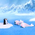 thumbnail image 4 of 3Pcs Miniature Seal Animal Model Ornament Fairy Garden Sea Aquarium DIY Decor, 4 of 8