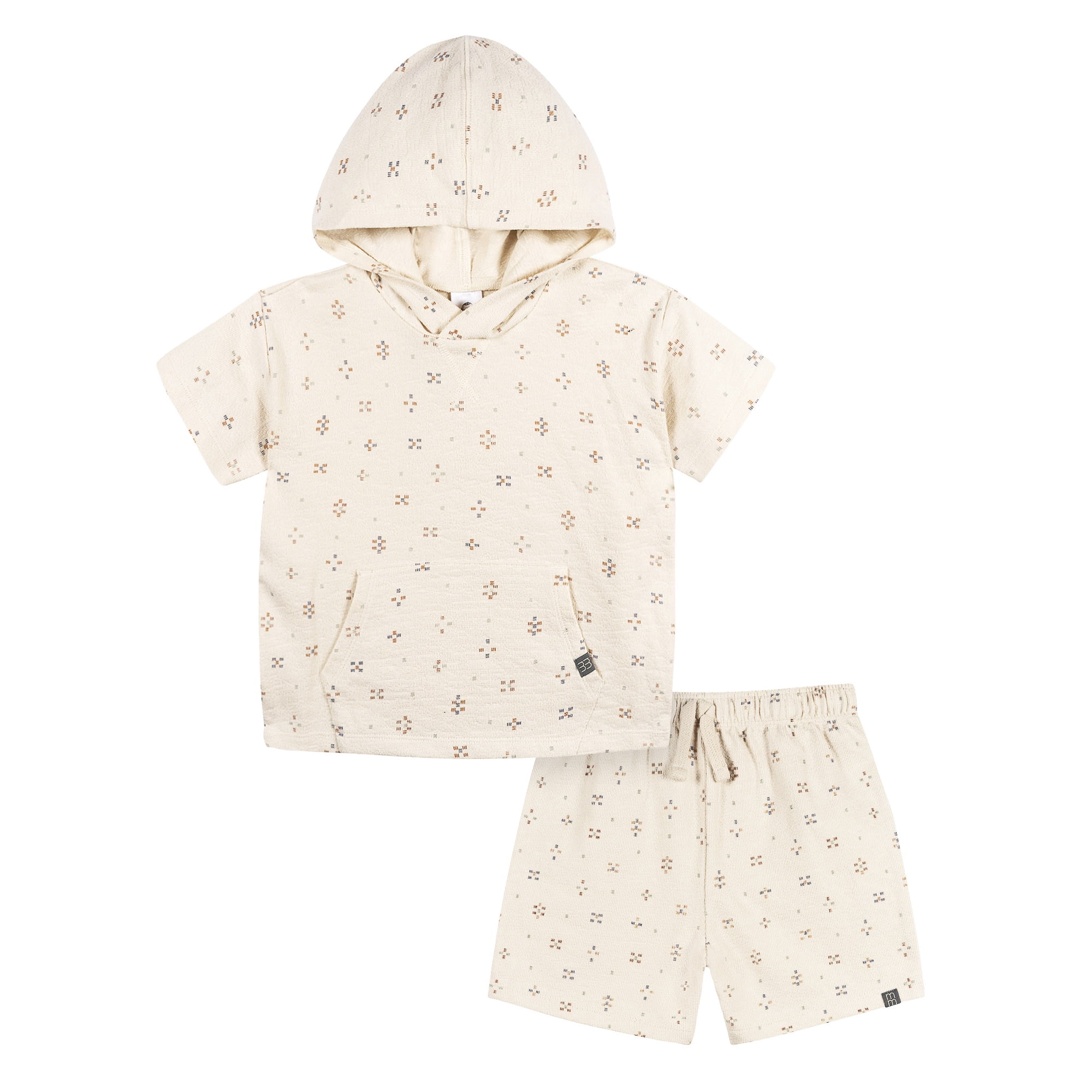 Modern Moments by Gerber Toddler Boy Hooded Top and Short Outfit Set, 2-Piece, Sizes 12 Months - 5T