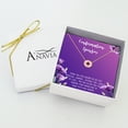 thumbnail image 3 of Anavia Confirmation Sponsor Gift for Women, Gifts for Sponsors, Baptism Gift, Goddaughter Gift, Thank you Religious Sponsor Gifts Card Necklace-[Rose Gold Compass, Royal Purple Gift Card], 3 of 3