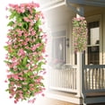 thumbnail image 1 of Wall Hanging Flower Decoration Simulation False Flower Rattan Vine Green Wall Way Decoration Wall Mounted Unit（1pc）, 1 of 9