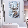thumbnail image 3 of Elephant Stock Winter Mule Deer Wall Art - Vertical Multi Panel Canvas - Hallway Wall Decor - Animal Multi Panel - Blue And Brown Decor - 48" x 74", 3 of 8