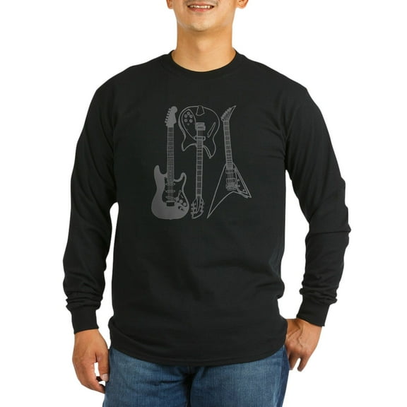 CafePress - Electric Guitars. Long Sleeve Dark T Shirt - Long Sleeve Dark T-Shirt