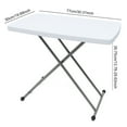 thumbnail image 2 of Square 30x20" Plastic Folding Card Table Lifting Desk Height Adjustable White Folding Card Table Lifting Desk Laptop 8-Height Adjustable Laptop Desktop Table Portable Snack TV Dinner Laptop Tray, 2 of 12