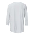 thumbnail image 5 of Vetsdori Women's Plus Size 3/4 Sleeve T Shirts Summer Red White and Blue Pullover July Fourth Graphic,Casual American Flag Independence Day Tops for Ladies Crew Neck, 5 of 5