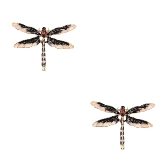 Minnieouse Broche de mujer de la serie de insectos de esmalte de moda de aleación-broche de solapa vibrante y moderno broches elegantes negro negro 2Conjunto