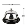 thumbnail image 2 of Emlimny Stainless Steel Call Bell 2 Packs 3.35 inch Diameter, Ringing, Durable, Desk Bell Service Bell for Hotels, Schools, Restaurants, Reception Areas, Hospitals, Warehouses(Silver), 2 of 7