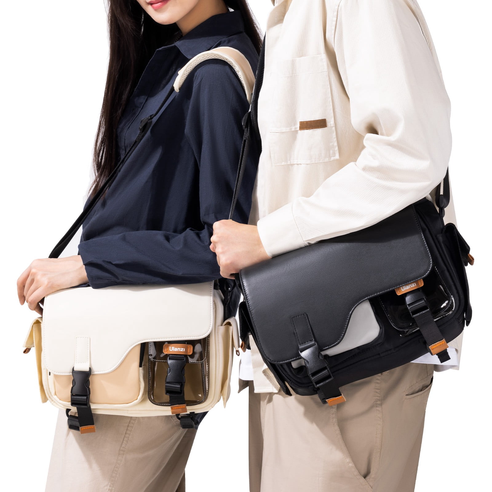 Ulanzi MS12 Camera Shoulder Messenger Bag – Waterproof Urban Crossbody Laptop & Travel Bag with Adjustable Strap, Quick Access Buckle, and Protective Dividers (5.6L Capacity)